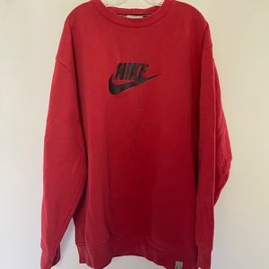Vintage grey tag red nike crewneck sweatshirt